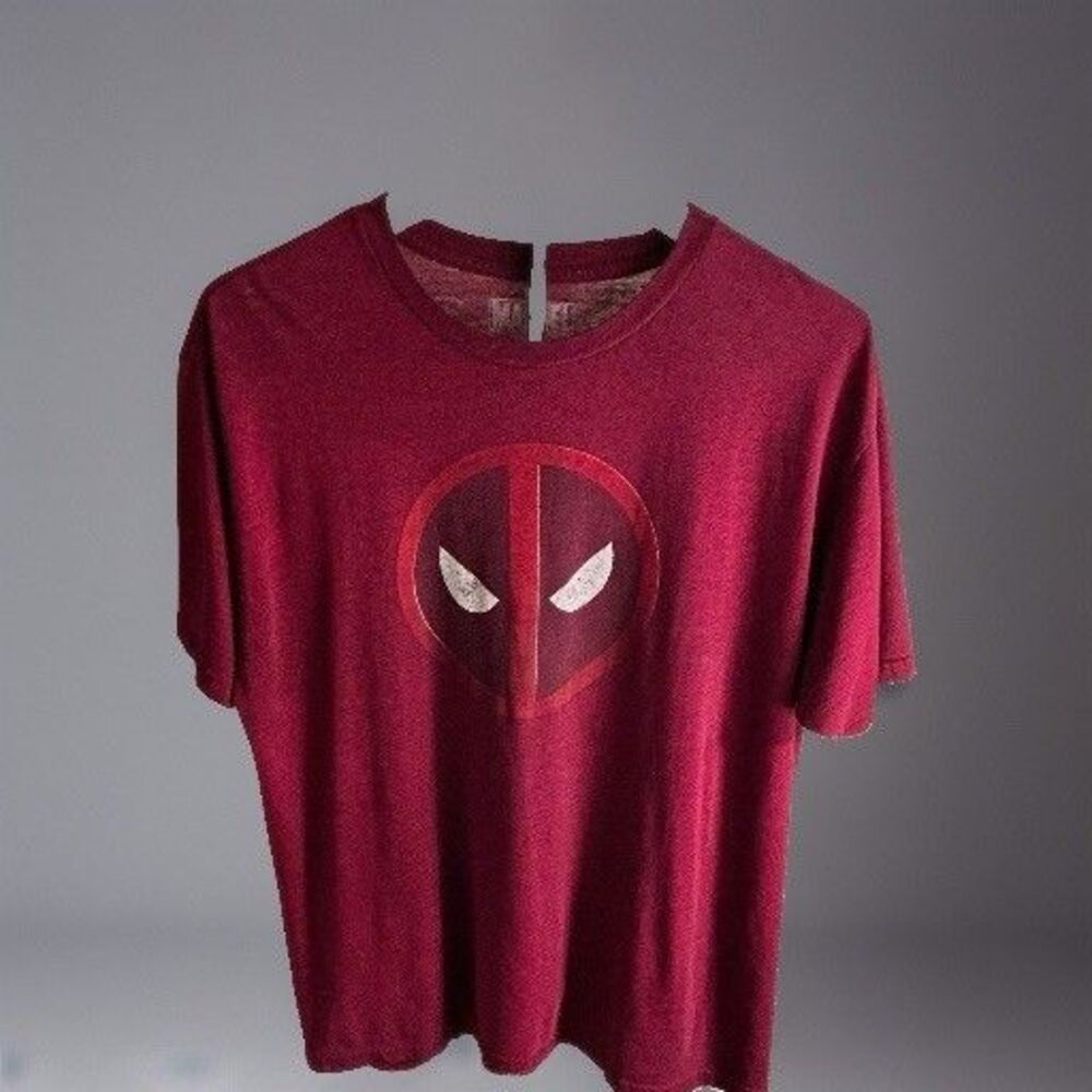 Marvel Deadpool Burgundy Graphic Print Crew Neck Short Sleeve Tee Men's XL